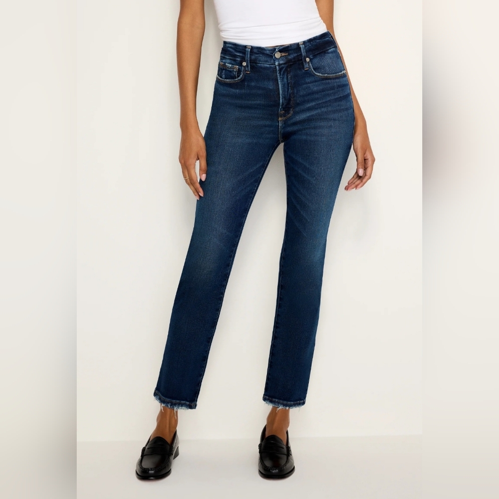 NWT Good American Soft Tech Good Straight Jeans